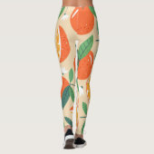 Naadloos oranje patroon, abstracte  kunst. leggings (Achterkant)