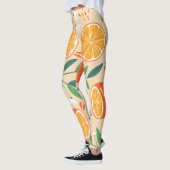 Naadloos oranje patroon, abstracte  kunst. leggings (Links)