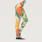 Naadloos oranje patroon, abstracte  kunst. leggings (Rechts)
