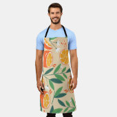 Naadloos oranje patroon, abstracte  kunst. schort (Gedragen)