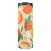 Naadloos oranje patroon, abstracte  kunst. thermosbeker (Achterkant)