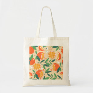 Naadloos oranje patroon, abstracte kunst. tote bag