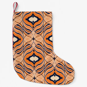 Naadloos Orientaal, zwart, oranje versierend. Kleine Kerstsok