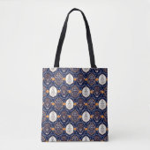 Naadloos ornament floreel abstract tote bag (Voorkant)