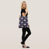 Naadloos ornament floreel abstract tote bag (Op model)