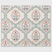 Naadloos  ornament met bloemtakken cadeaupapier (Vlak)