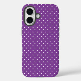 Naadloos paars achtergrond polka stippenpatroon  iPhone 16 hoesje