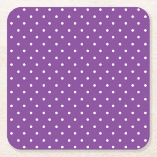 Naadloos paars achtergrond polka stippenpatroon  kartonnen onderzetters