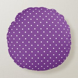 Naadloos paars achtergrond polka stippenpatroon  rond kussen