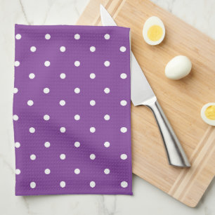 Naadloos paars achtergrond polka stippenpatroon theedoek
