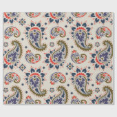 Naadloos paisleypatroon cadeaupapier (Vlak)
