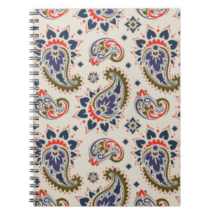 Naadloos paisleypatroon notitieboek