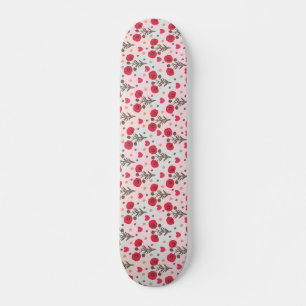  naadloos papaverpatroon persoonlijk skateboard