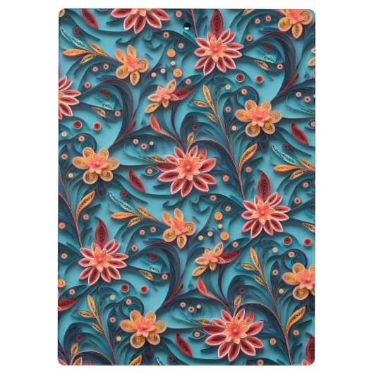 Naadloos papieren patroon Klembord (Achterkant)