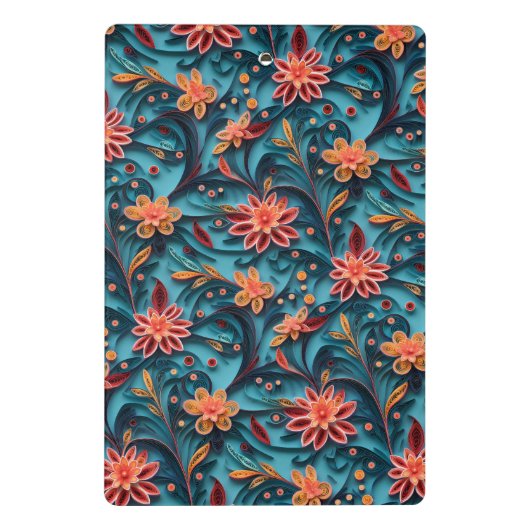 Naadloos papieren patroon Mini Klembord (Achterkant)