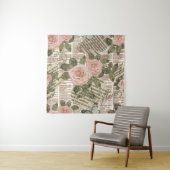 Naadloos Parijs reisbehang. krant Wandkleed (In situ)