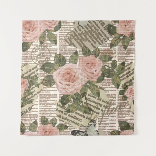 Naadloos Parijs reisbehang. krant Wandkleed (Voorkant)