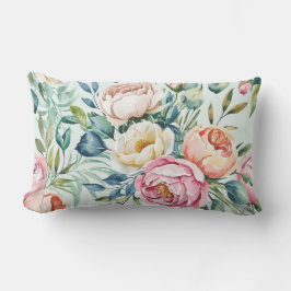 Naadloos pastel bloempatroon kussen