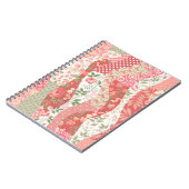 naadloos patchwerkpatroon met rozen notitieboek (Linkerzijde)