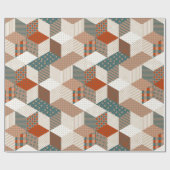 Naadloos patchwork-patroon met sterren.  bac cadeaupapier (Vlak)