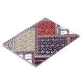 Naadloos patchwork-patroon op marineslappingen, bo notitieboek (Linkerzijde)