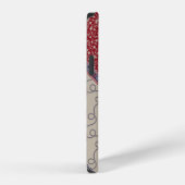 Naadloos patchworkpatroon op marinepatchwork, abst iPhone hoesje (Rechterkant)