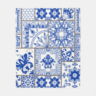 Naadloos patchworktegel met Victoriaanse motieven. Fleece Deken