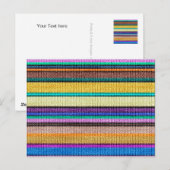 Naadloos patroon 1 met gekleurde breistaven briefkaart (Voorkant / Achterkant)