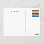 Naadloos patroon 1 met gekleurde breistaven briefkaart (Achterkant)