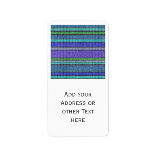 Naadloos patroon 2 in gekleurde breistaven etiket (Voorkant)