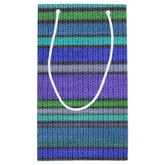 Naadloos patroon 2 in gekleurde breistaven klein cadeauzakje (Achterkant)