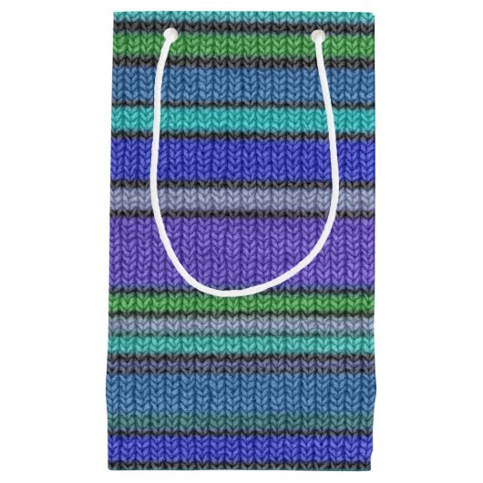 Naadloos patroon 2 in gekleurde breistaven klein cadeauzakje (Voorkant)