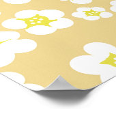Naadloos  patroon abstract. Witte bloedstroom Poster (Hoek)