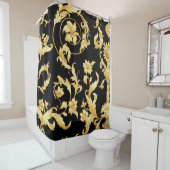 Naadloos patroon, achtergrond in barok, rococo, v douchegordijn (In situ)