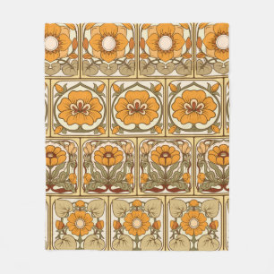 Naadloos patroon, achtergrond met decoratief eleme fleece deken