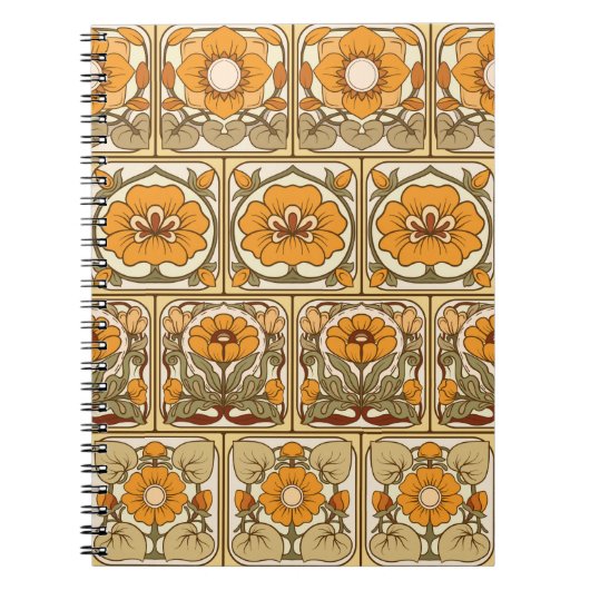 Naadloos patroon, achtergrond met decoratief eleme notitieboek (Voorkant)