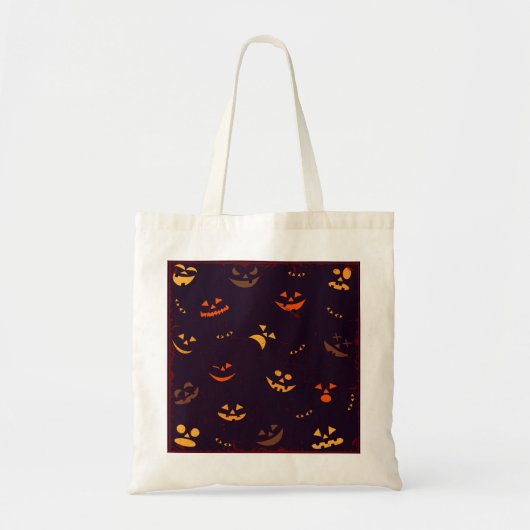 Naadloos patroon achtergrond van pompoen duivelsge tote bag (Voorkant)