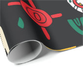 Naadloos patroon afrikaanse stammaskers cadeaupapier (Rol Hoek)