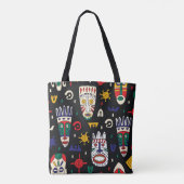 Naadloos patroon afrikaanse stammaskers tote bag (Achterkant)