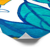 Naadloos patroon. Blooming citroen. Bloemen neroli Poster (Hoek)