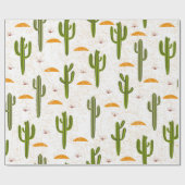 Naadloos patroon, cactus, zandtextuur, Mexicaanse  Cadeaupapier (Vlak)