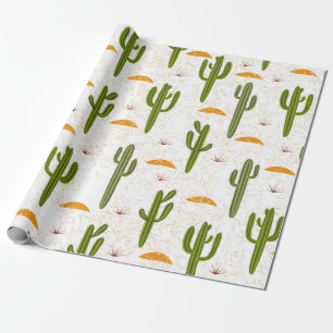 Naadloos patroon, cactus, zandtextuur, Mexicaanse  Cadeaupapier
