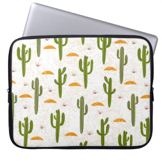 Naadloos patroon, cactus, zandtextuur, Mexicaanse  Laptop Sleeve