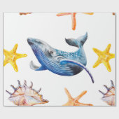 Naadloos patroon Caraïbische zeester Cadeaupapier (Vlak)