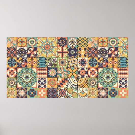 Naadloos patroon.  decoratieve elementen. Han Poster (Voorkant)