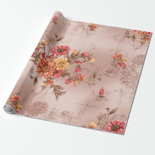 naadloos patroon en bloem met achtergrond,flo cadeaupapier