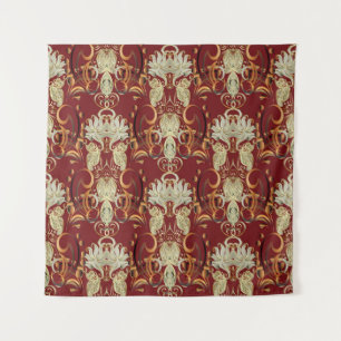 naadloos patroon. Floral behang. Wandkleed