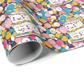 Naadloos Patroon Gelukkig Verjaardagsfeest Cadeaupapier (Rol Hoek)