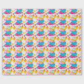 Naadloos Patroon Gelukkig Verjaardagsfeest Cadeaupapier (Vlak)