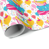 Naadloos Patroon Gelukkig Verjaardagsfeest Cadeaupapier (Rol Hoek)